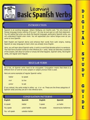 cover image of Spanish Verbs (Blokehead Easy Study Guide)